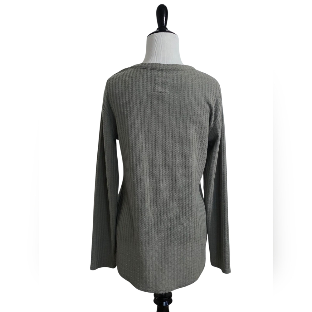 Chaser Womens Long Sleeve Waffle Knit Thermal Size Medium - Picture 2 of 2